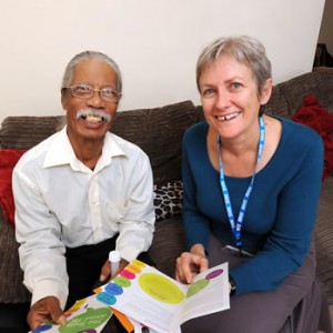 TB patient and nurse